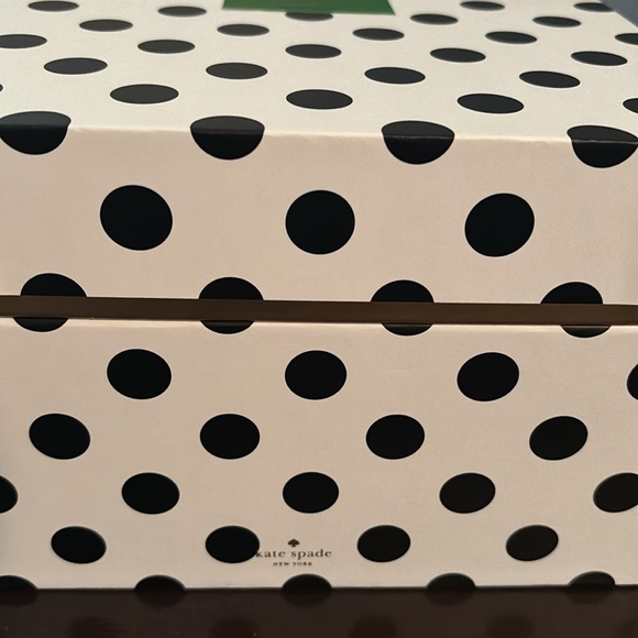 Kate Spade New York Small Nesting Storage Box Black Dots NWT - Picture 7 of 12